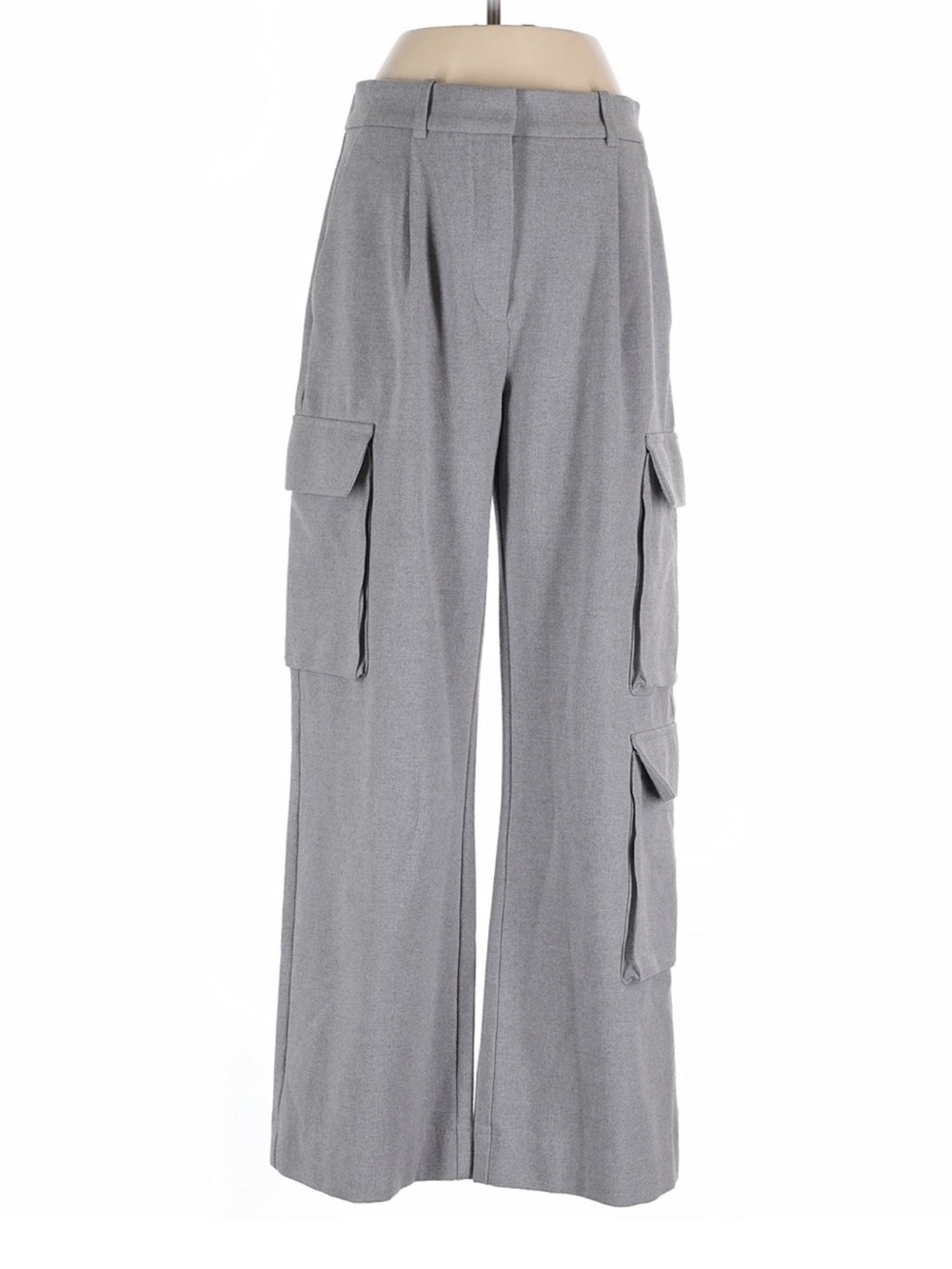 Abercrombie Wide-Leg Cargo Pants - Grey